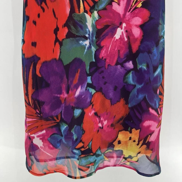Lulus Meant to Amaze Watercolor Floral Cowl Neck Maxi Slip Dress Size Medium NWT - Picture 5 of 10